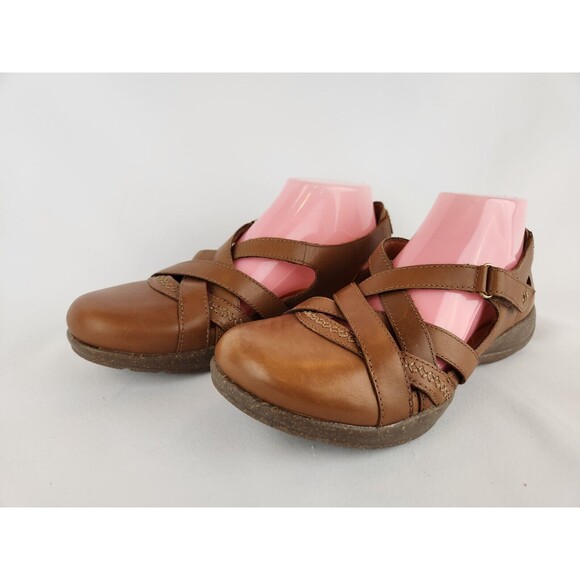 Clarks Sandals Roseville Step Women's Size 8.5 Mary Jane Strappy‎ Brown Shoes - Picture 3 of 11